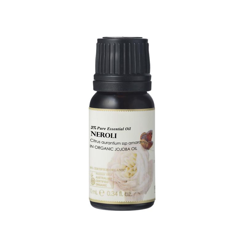 Ausganica 100% Certified Organic Essential Oil Dilution Neroli 3% in Jojoba 10ml