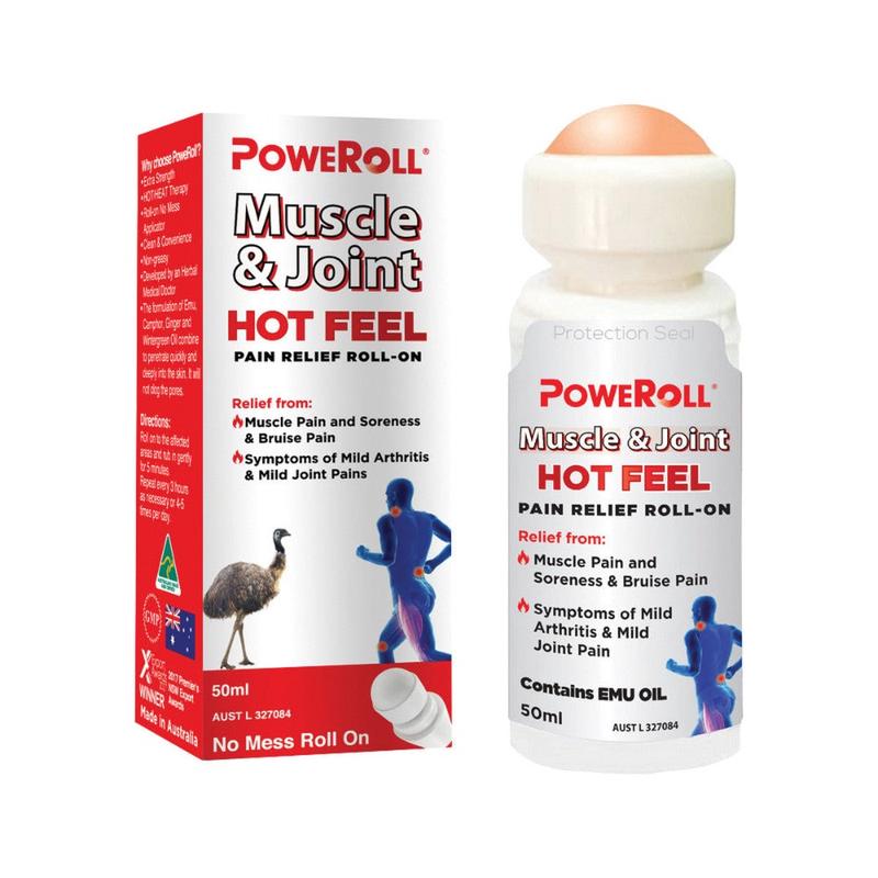 PoweRoll Pain Relief Plus Oil (Hot Feel) Roll-On 50ml