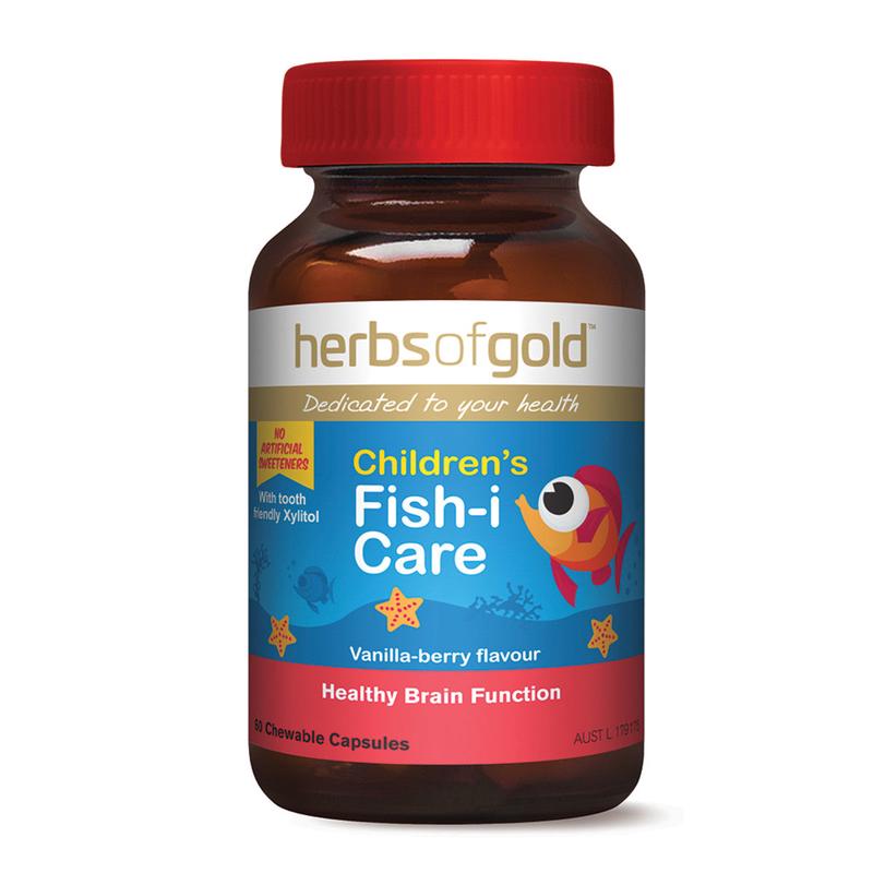 Herbs of Gold Chewable Children's Fish-I Care 60c