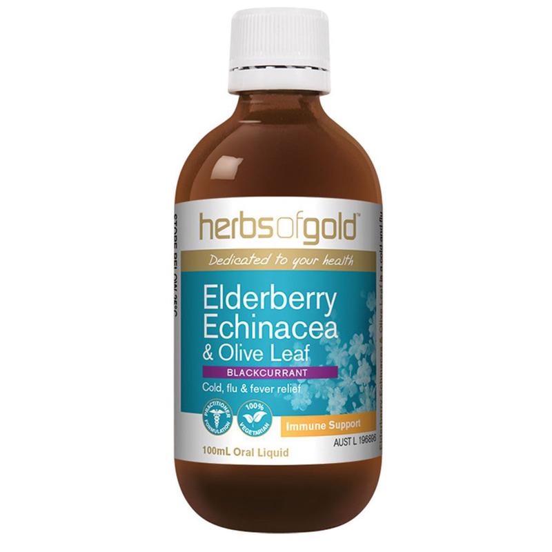 Herbs of Gold Elderberry Echinacea and Olive Leaf