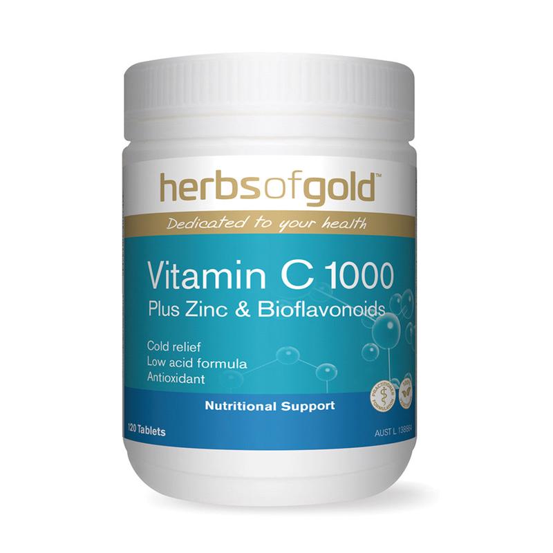 Herbs of Gold Vitamin C 1000 Plus Zinc & Bioflavonoids