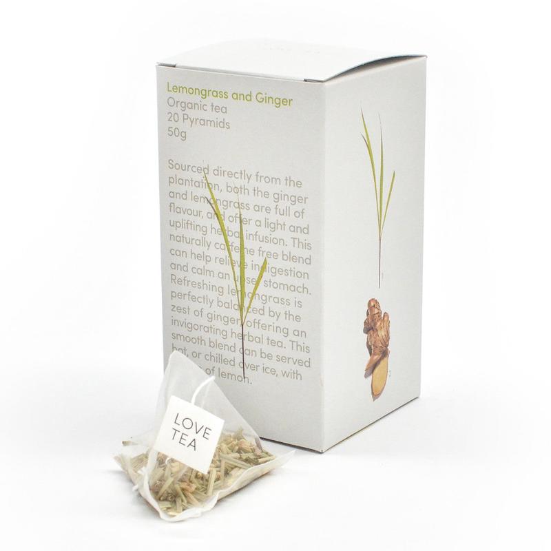 Love Tea Organic Lemongrass & Ginger Tea x 20 Pyramids
