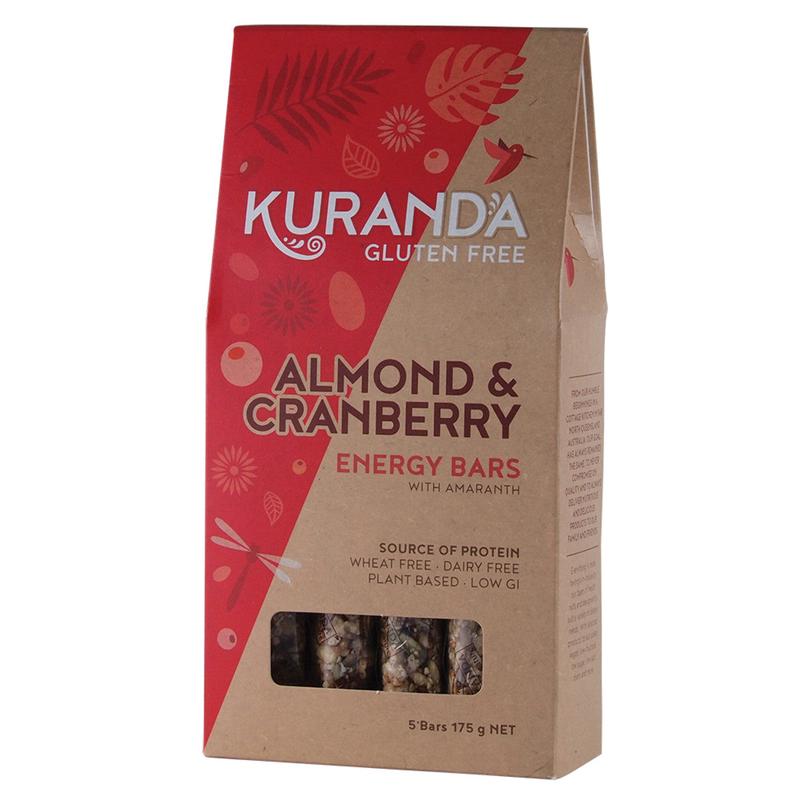 Kuranda Almond & Cranberry Gluten Free Energy Bars 35g x 5 Pack