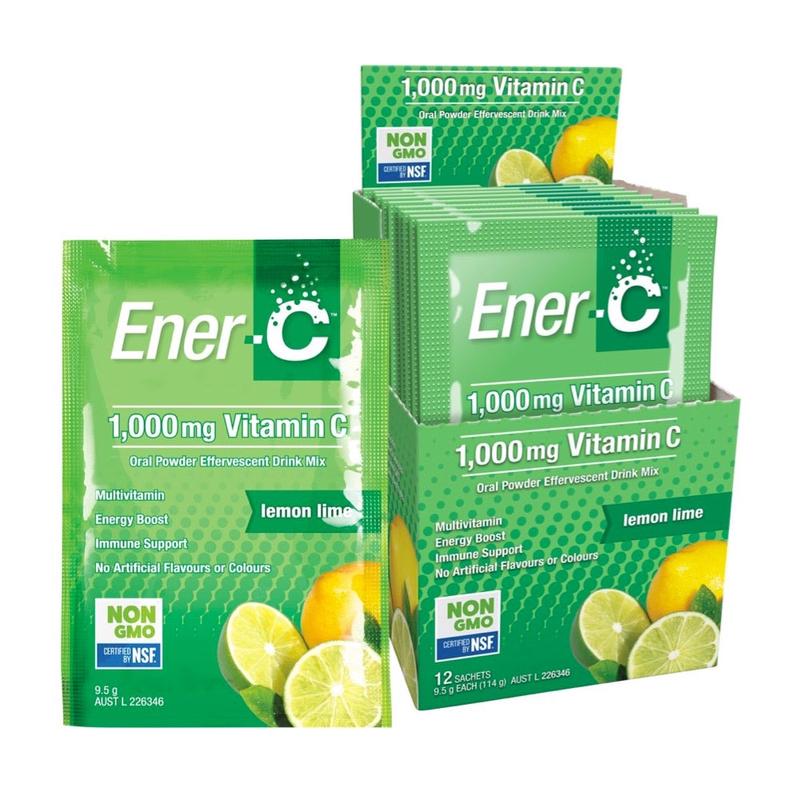 Martin & Pleasance Ener-C 1000mg Vitamin C Drink Mix Lemon Lime Sachet 9.5g x 12 Pack