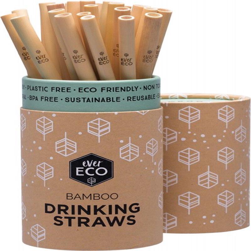Ever Eco 30 Pack Bamboo Straws Counter Display