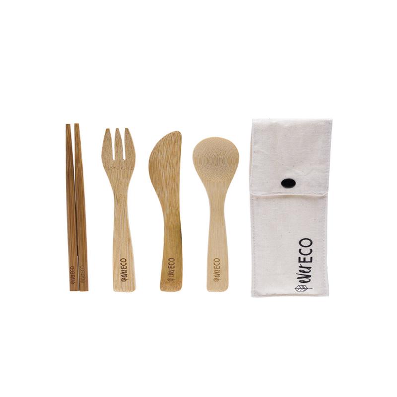 Ever Eco Bamboo Cutlery Set With Chopsticks