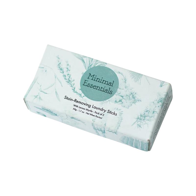 Minimal Essentials Stain-Removing Laundry Sticks with lemon Myrtle x 2 Pack 50g net