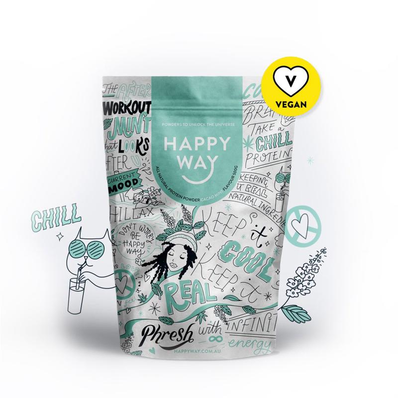 Happy Way Hemp Protein Powder Cacao Mint