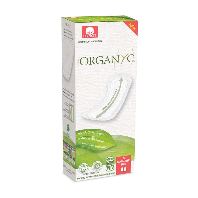 Organyc Organic Cotton Maxi Flat Panty-Liners x 20 Pack