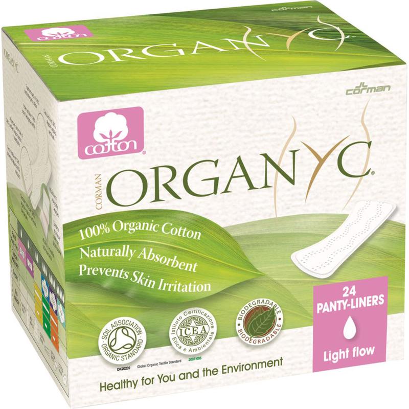 Organyc Organic Cotton Ultra Thin Light Panty-Liners x 24 Pack