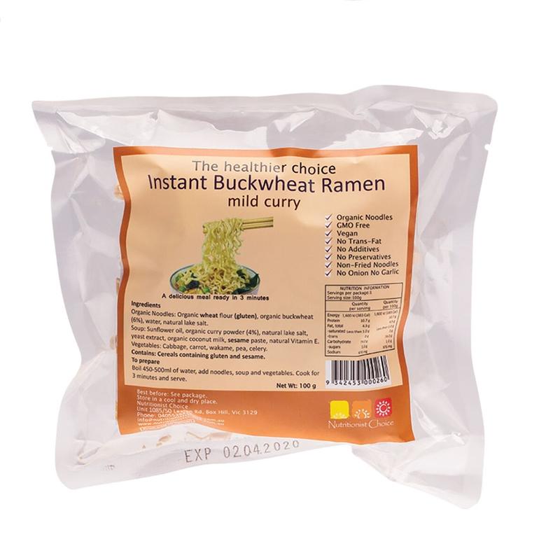 Nutritionist Choice Instant Buckwheat Mild Curry Ramen 100g