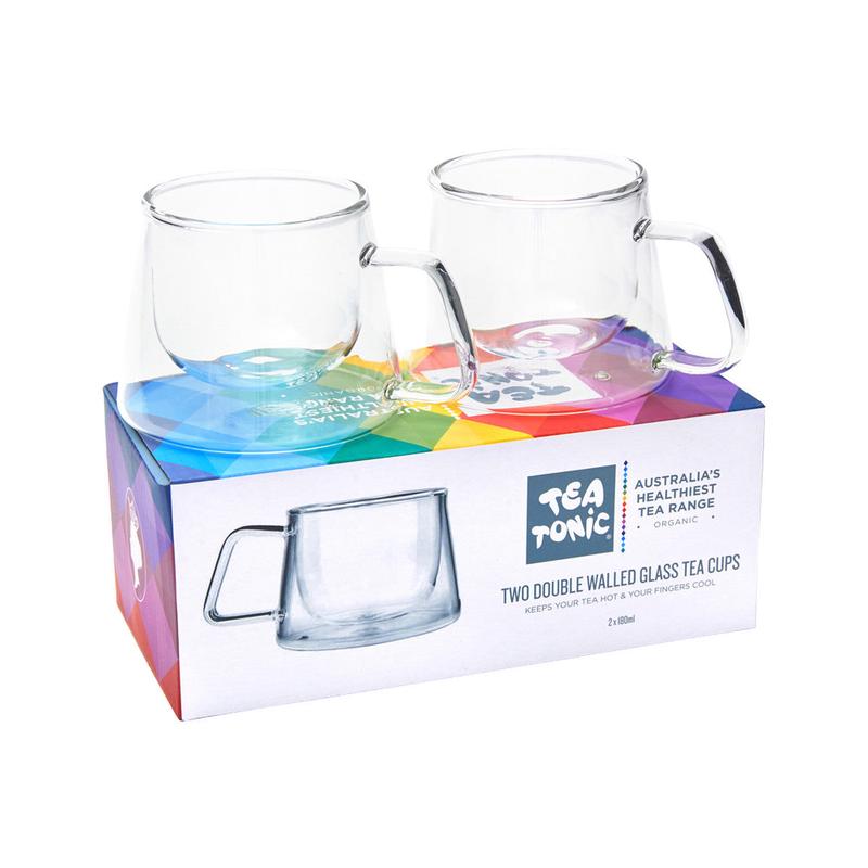 Tea Tonic Two Double Wall Thermo Glass Tea Cups