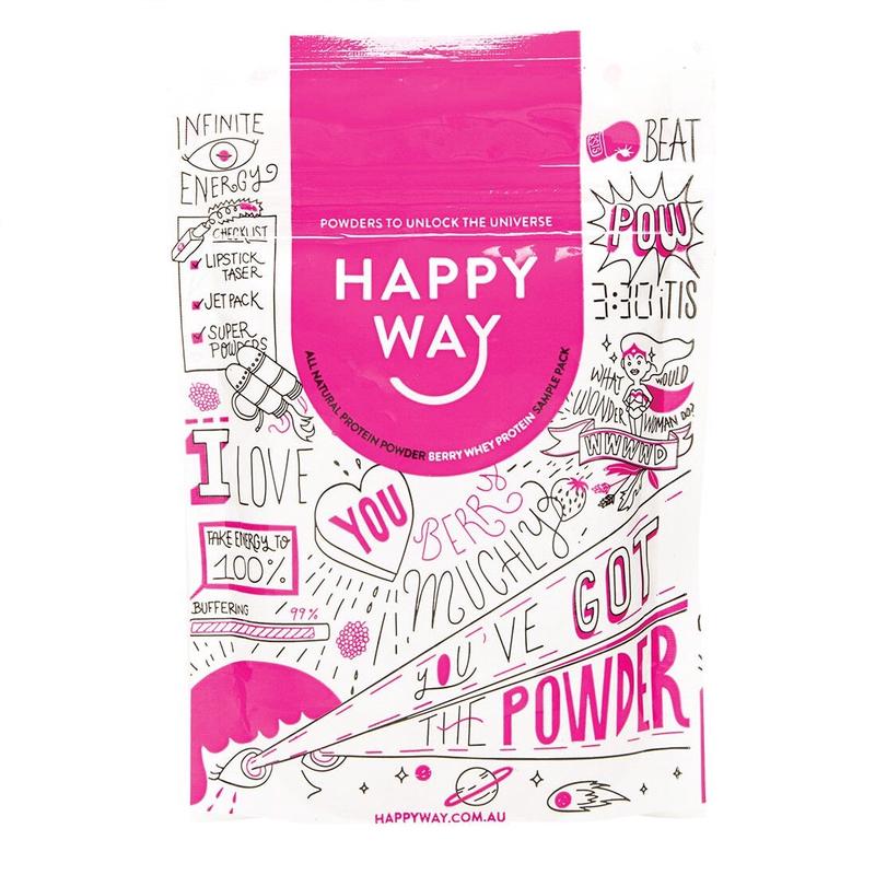 Happy Way Whey Protein Powder Berry 6 x 60g