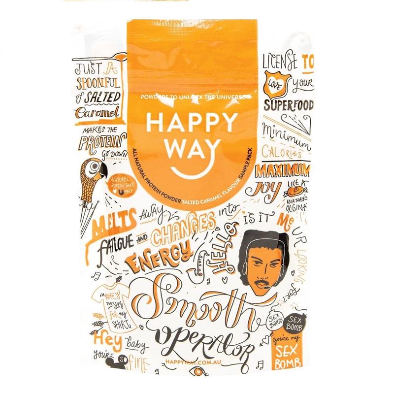 Happy Way Whey Protein Powder Salted Caramel 6 x 60g