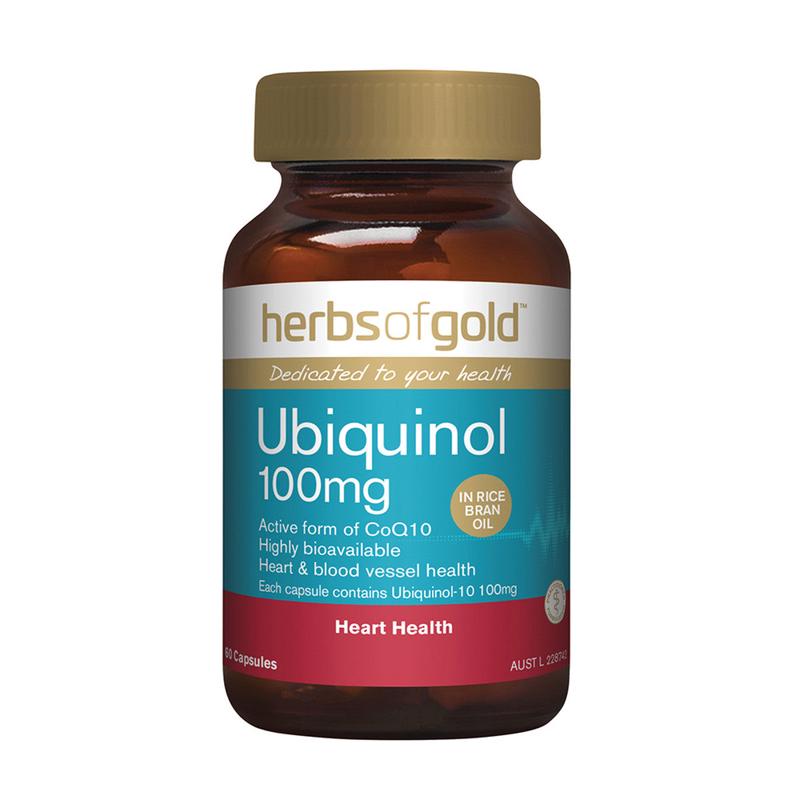 Herbs of Gold Ubiquinol 100mg 60 Capsules