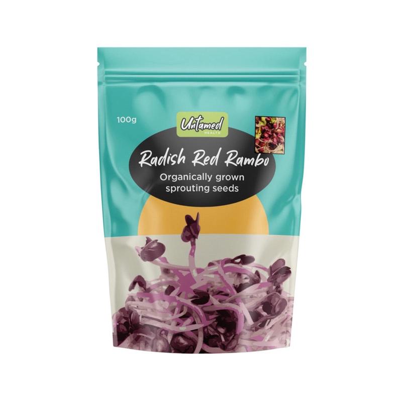 Untamed Health Organically Grown Sprouting Seeds Red Radish Rambo 100g