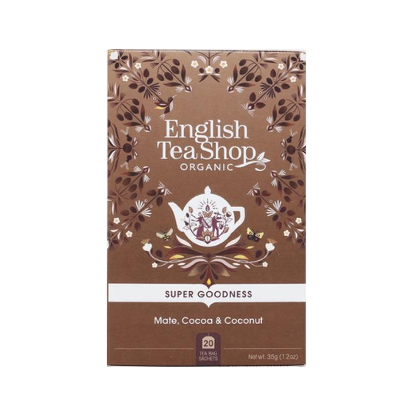 English Tea Shop 20 Organic Yerba Mate, Cocoa & Coconut Teabags