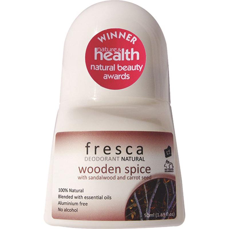 Fresca Natural Wooden Spice with Sandalwood & Carrot Oil Deodorant 50ml