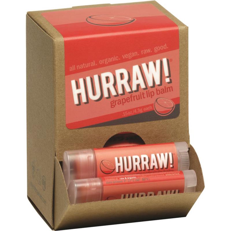 Hurraw! Grapefruit Lip Balm 4.8g x 24 Display