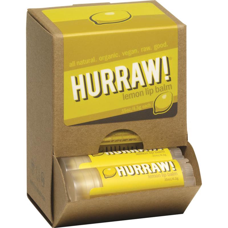 Hurraw! Lemon Lip Balm 4.8g x 24 Display
