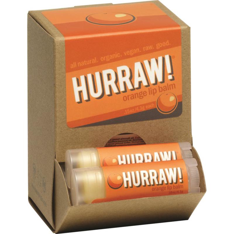 Hurraw! Orange Lip Balm 4.8g x 24 Display