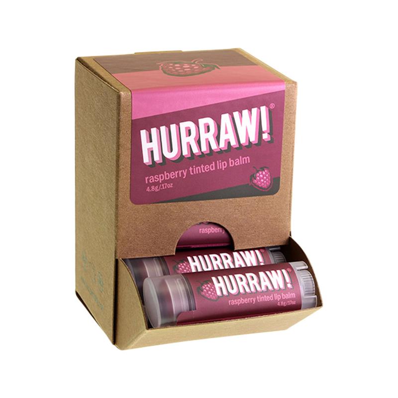Hurraw! Tinted Raspberry Lip Balm 4.8g x 24 Display
