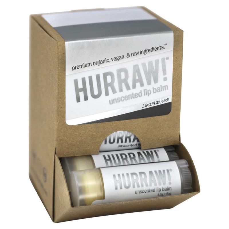 Hurraw! Unscented Lip Balm 4.8g x 24 Display