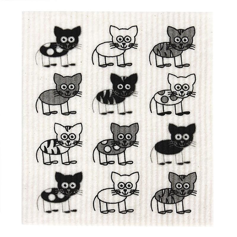 Retrokitchen 100% Biodegradable Dishcloth - Cat