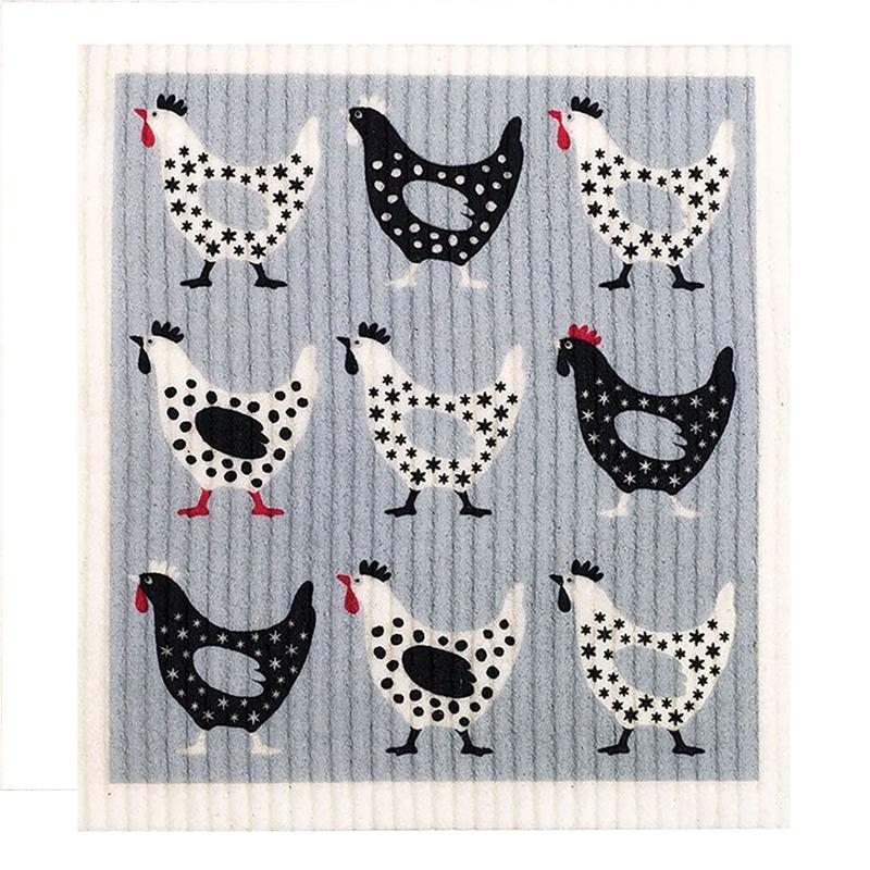 Retrokitchen 100% Biodegradable Dishcloth - Hens