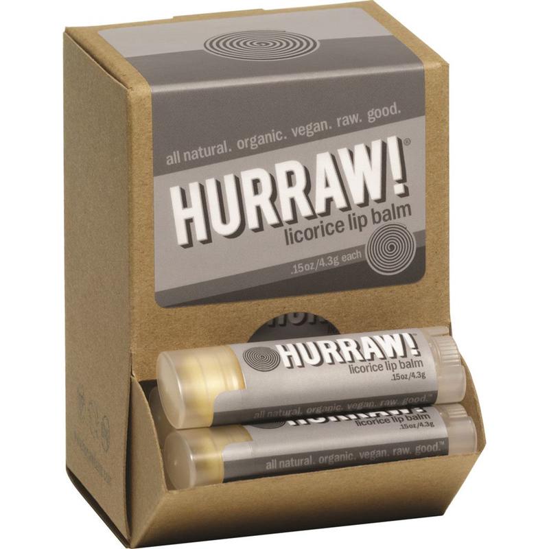 Hurraw! Licorice Lip Balm 4.8g x 24 Display