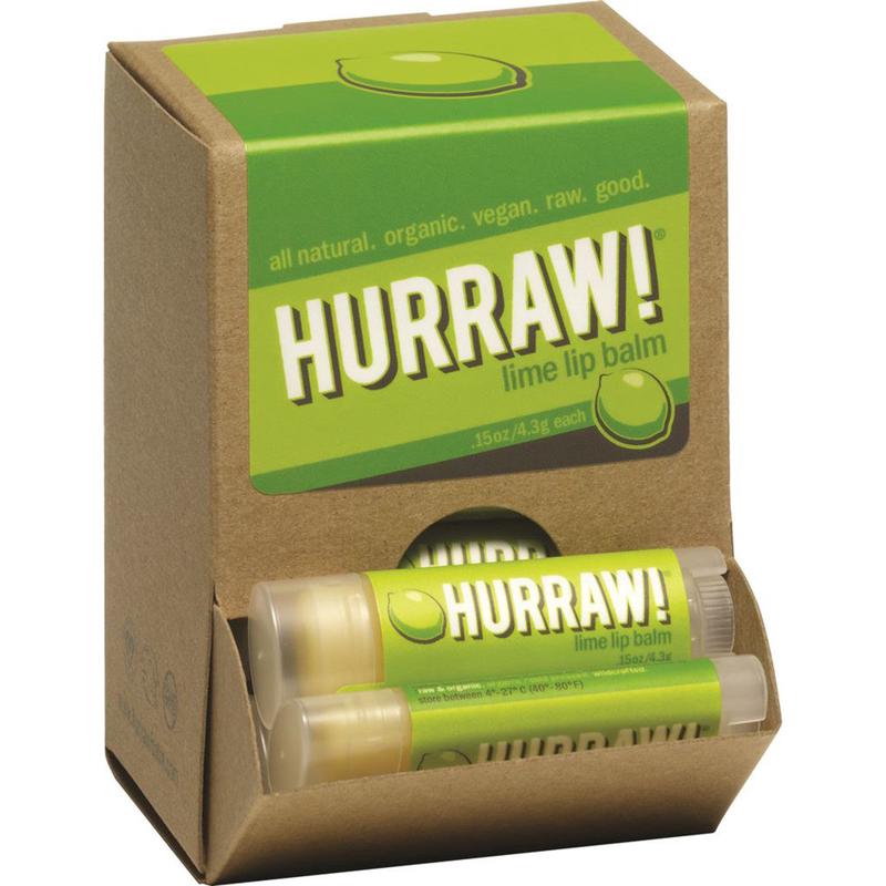 Hurraw! Lime Lip Balm 4.8g x 24 Display