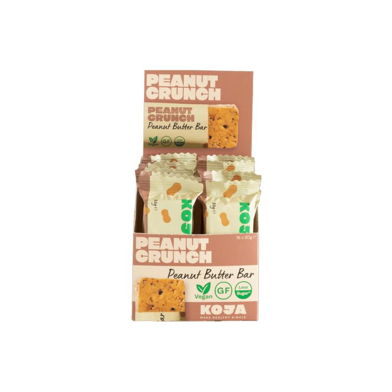 Koja Natural Peanut Butter Bar Peanut Crunch - 16x30g