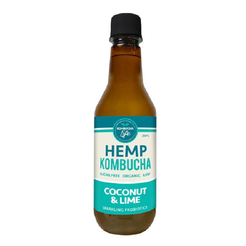Kombucha Life - Organic & Raw Hemp, Coconut & Lime 350ml x12