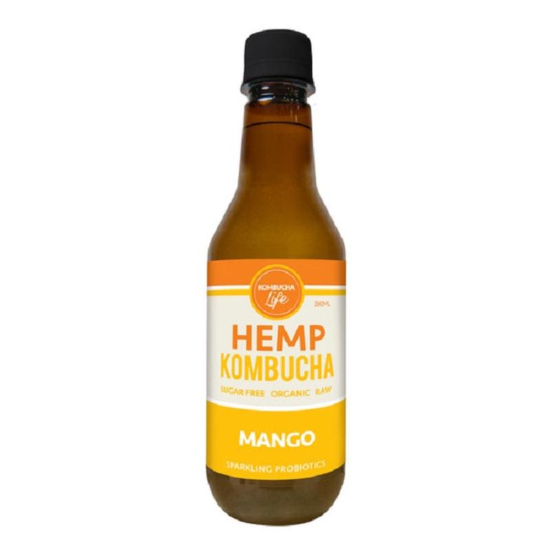 Kombucha Life - Organic & Raw Hemp & Mango 350ml x12