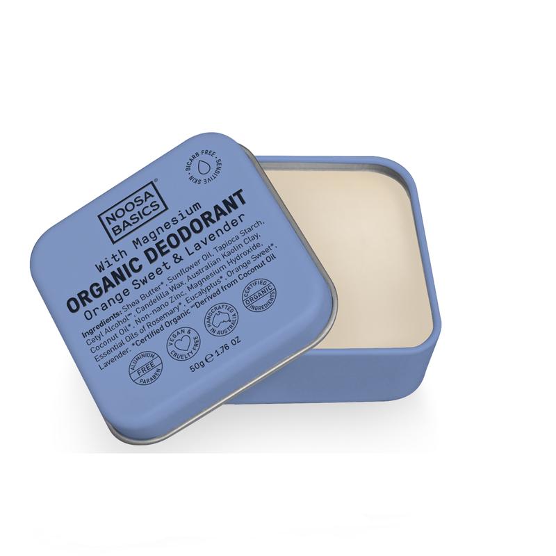 Noosa Basics Deodorant Tin - Sweet Orange & Lavender 50g