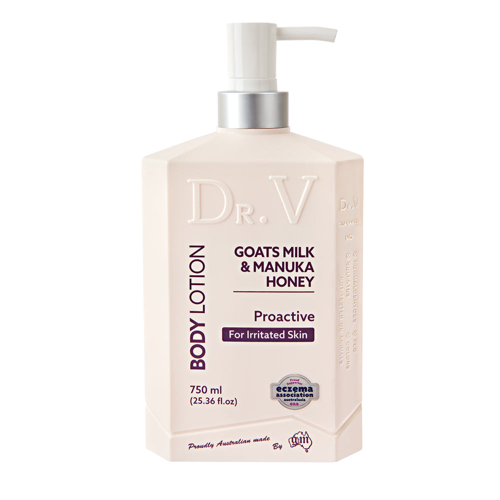 Dr. V Body Lotion Goats Milk & Manuka Honey - Proactive for Irritated Skin 750ml