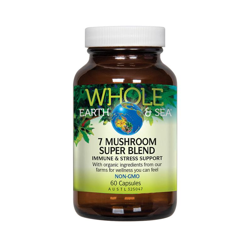 Whole Earth & Sea 7 Mushroom Super Blend 60 Capsules