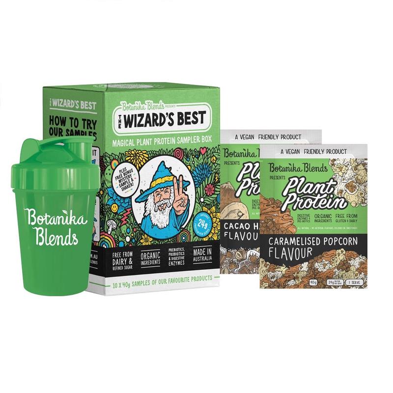 Botanika Blends Plant Protein Sampler Box Includes Bonus Mystery Sample + Shaker - 10x40g