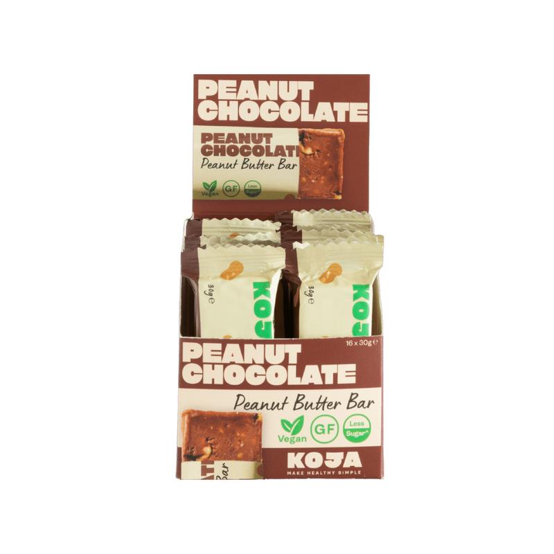 KOJA Natural Peanut Butter Bars Chocolate 16x30g