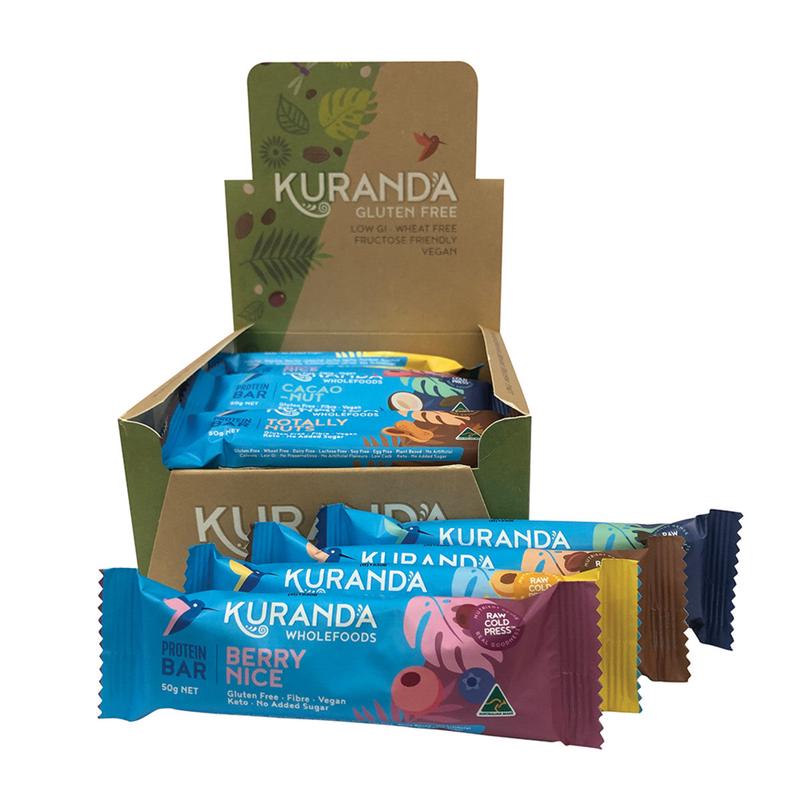 Kuranda Wholefoods Gluten Free Protein Bars Mixed 50g x 16 Display