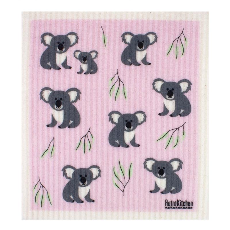 Retrokitchen 100% Biodegradable Dishcloth Koalas 1
