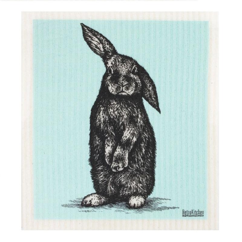 Retrokitchen 100% Biodegradable Dishcloth Rabbit 1