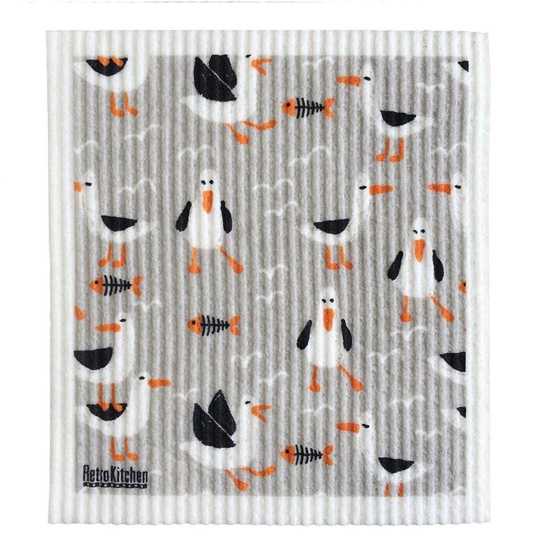Retrokitchen 100% Biodegradable Dishcloth Seagulls 1