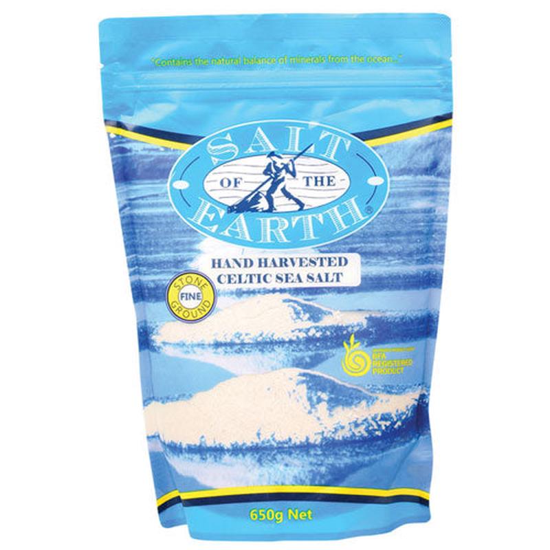 SALT OF THE EARTH Organic Fine Sea Salt (Celtic) 650g