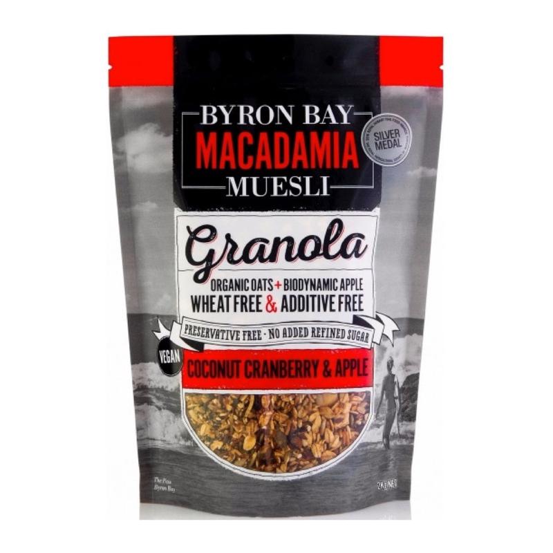Byron Bay Macadamia Muesli Coconut Apple & Cranberry Granola 400g