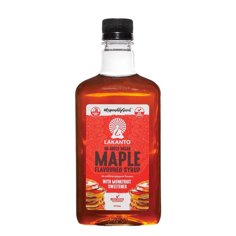 LAKANTO Maple Flavoured Syrup Monkfruit Sweetener - 375ml