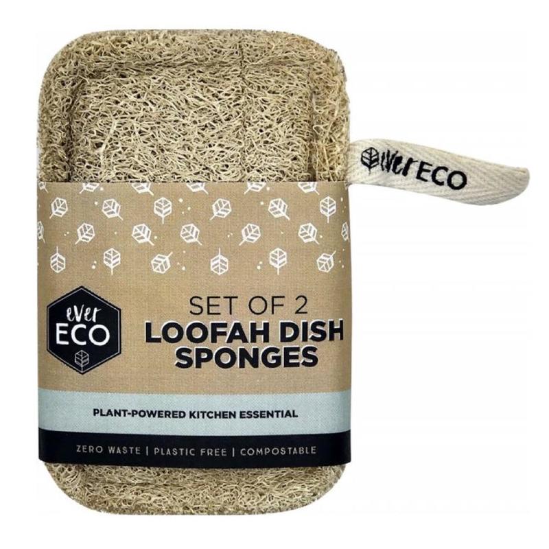 EVER ECO Loofah Dish Sponges Set of 2