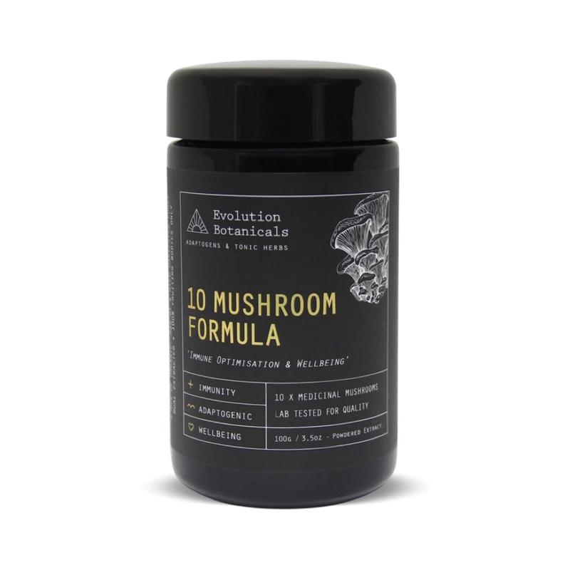 Evolution Botanicals 10 Mushroom Formula Optimise Wellbeing 100g