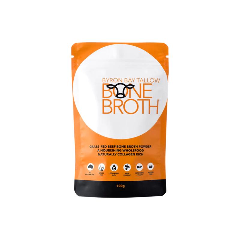 BYRON BAY TALLOW Grass Fed Beef Bone Broth Powder 100g