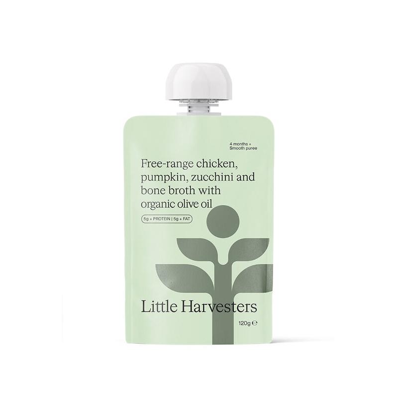 LITTLE HARVESTERS Puree Pouch - Free-Range Chicken & Zucchini 6x120g